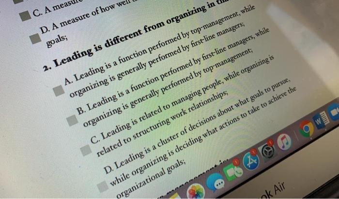 NEED THEM URGENT PLS 1. Organization performance