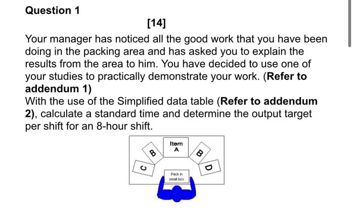 [14] Your manager has noticed all the good work