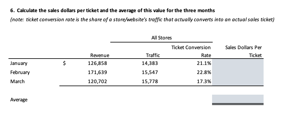 Create formulas for each of the gray boxes in the
