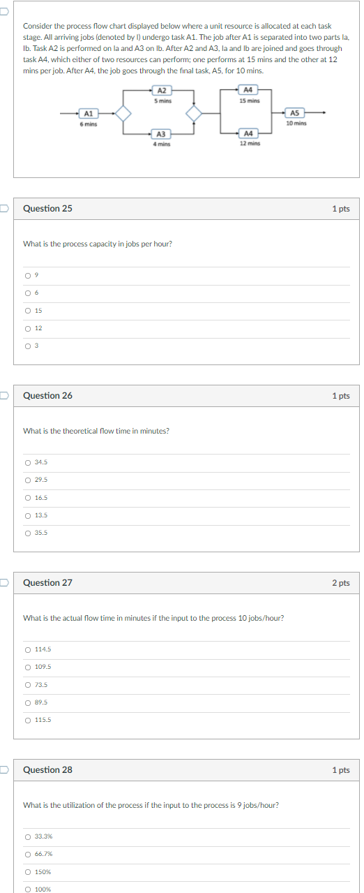 Consider the process flow chart displayed below