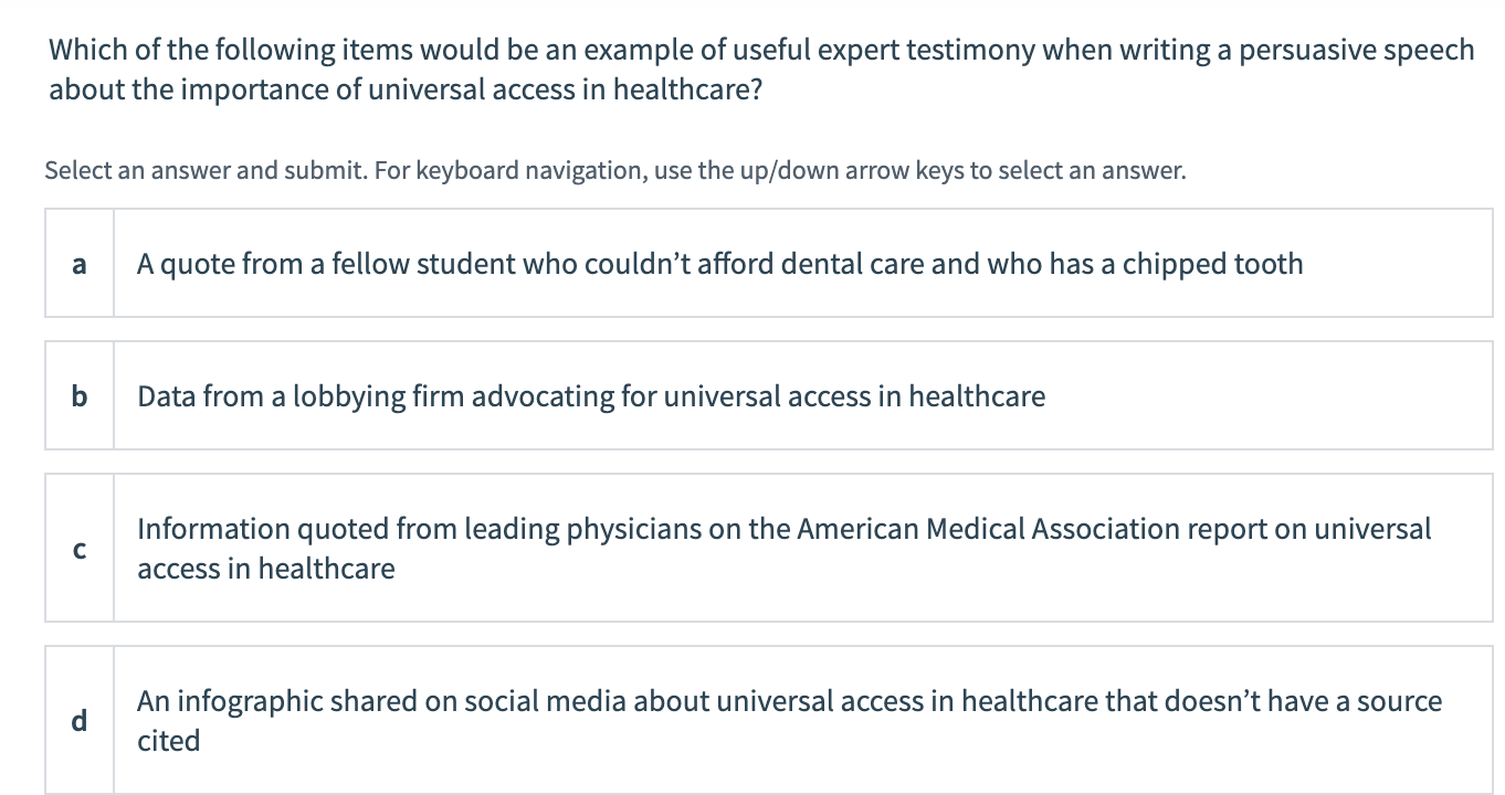 Which of the following items would be an example