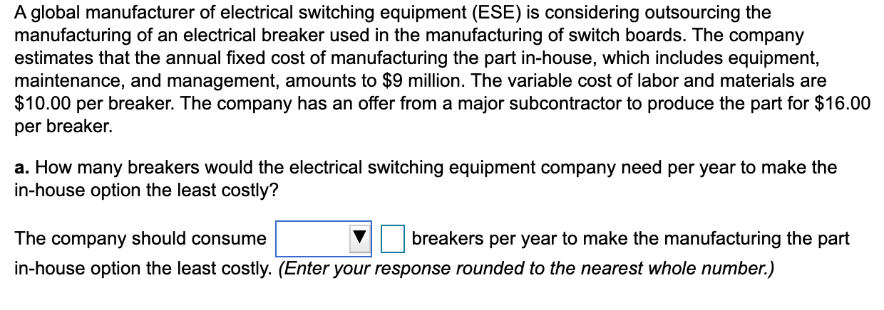 A global manufacturer of electrical switching