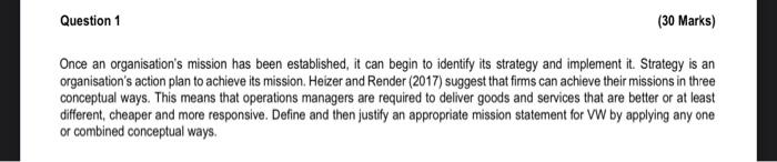please answer question 1 in depth. 30marks.