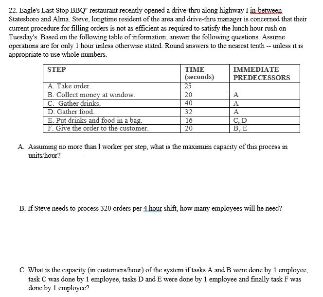 Please show work... preferably not through excel