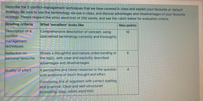 Describe the 5 conflict-management techniques