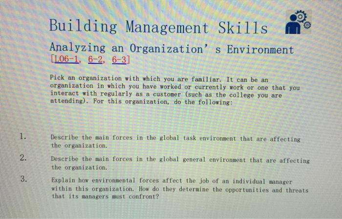 2 paragraphs per question 0 Building Management
