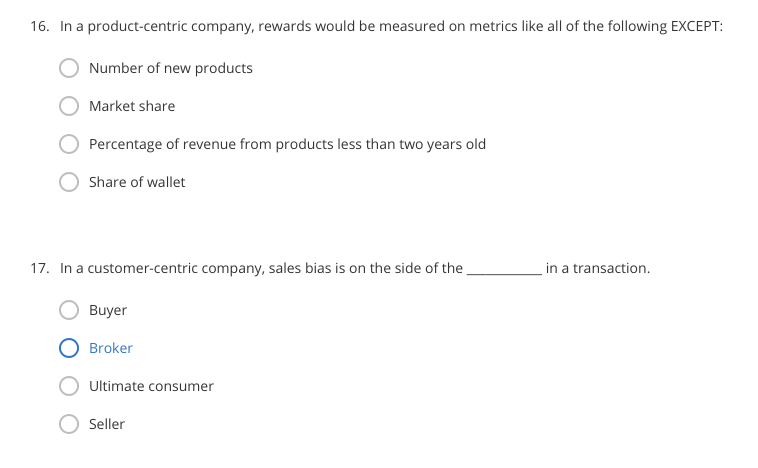 12. In a customer-centric approach, which