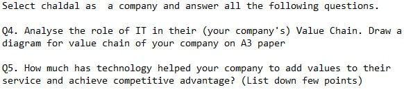 Select chaldal asi a company and answer all the