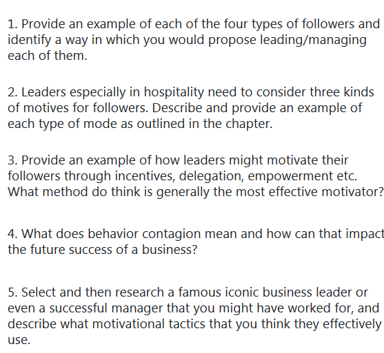 There is from the Leadership Business Management