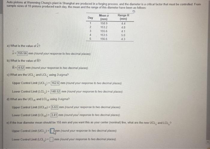 answer part E Auto pistons at Wemming Chung's