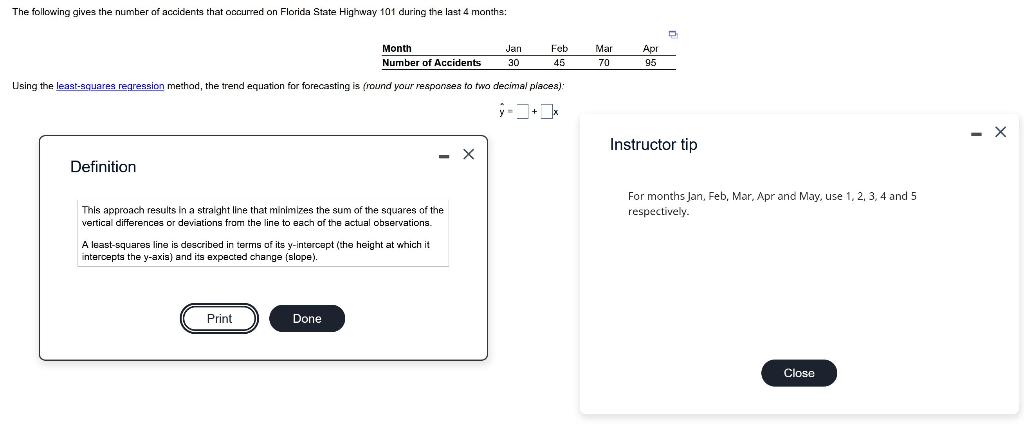 The following gives the number of accidents that