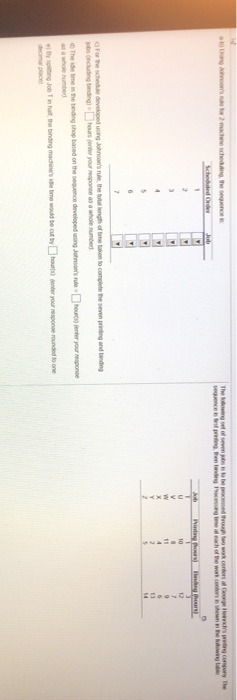 Sched Job 10 8 11 12 7 v w 4 Y 2 5 13 For the