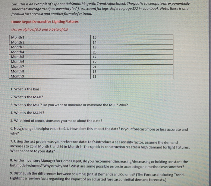 Lab: This is an example of Exponential Smoothing