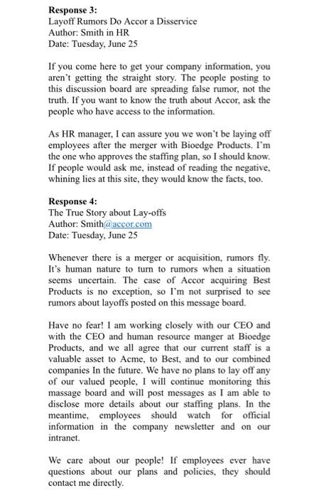 please be accurate 2. Exercises: responding to