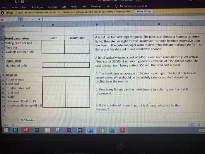 a hotel has two offerings for guest. the guest