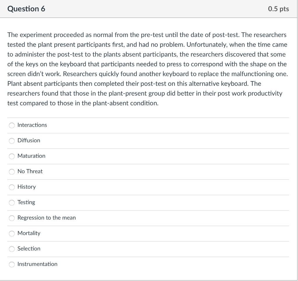 Instructions: Below is a description of a study