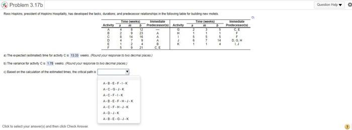 Question Help a 4 2 Predecesso C 12 5 9 10