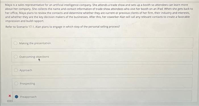 Maya is a sales representative for an artificial