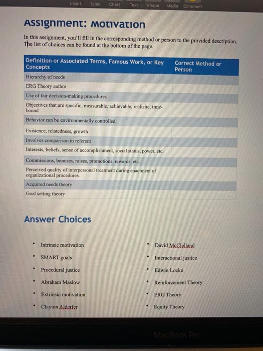 Insert Table Chart Text Shape Media Comment