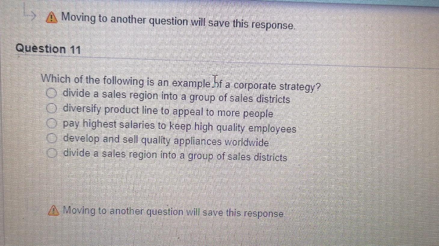 A Moving to another question will save this