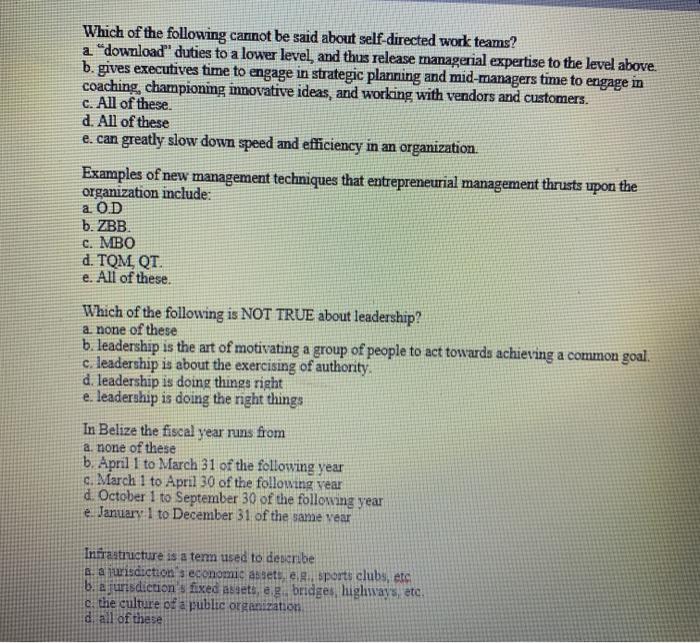 multiple choice Which of the following cannot be