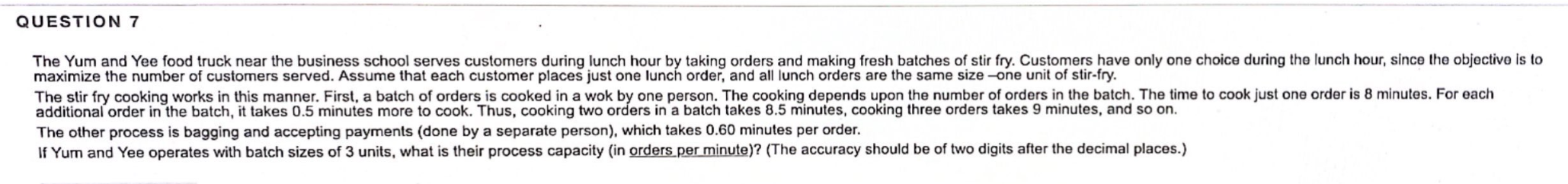 Please complete the following question showing