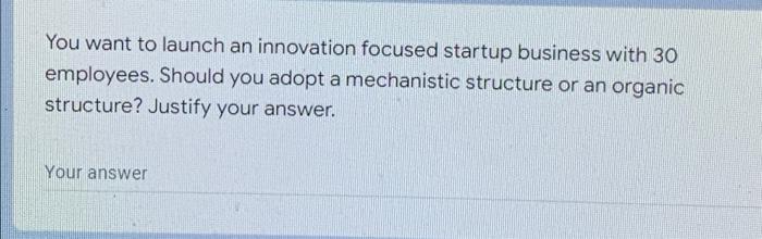 You want to launch an innovation focused startup
