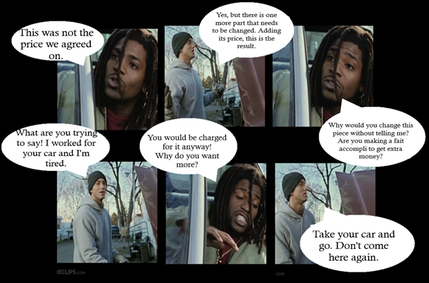 write the observations first then analyse the