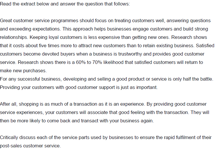 Read the extract below and answer the question