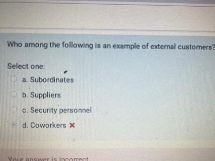 Who among the following is an example of external