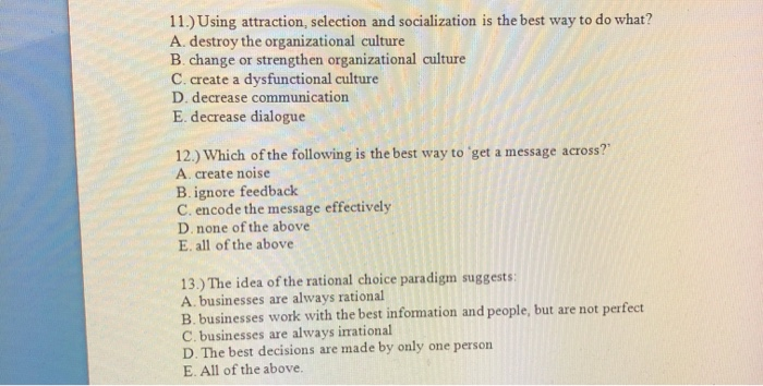 11.) Using attraction, selection and