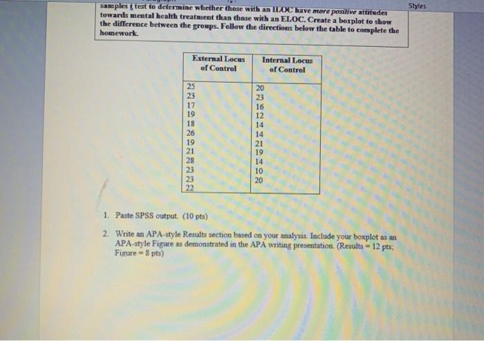 Problem Set 1: The independent-samples t test