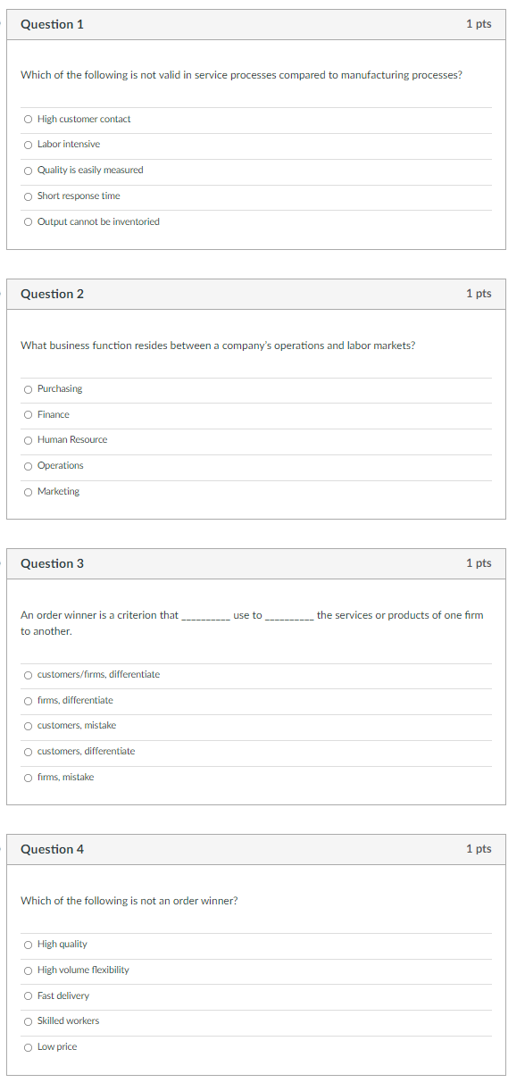 Question 1 1 pts Which of the following is not