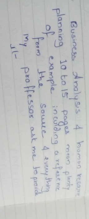 Business Analysis 4 homon resource planning 10 to