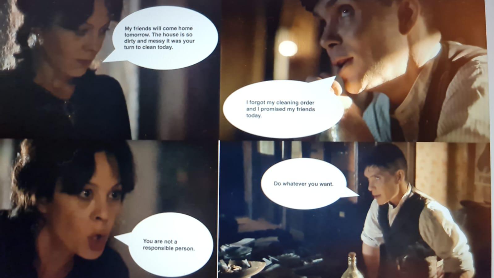 write the observations first then analyse the