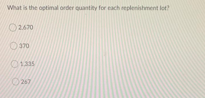 The demand for a type of steel bolt has been