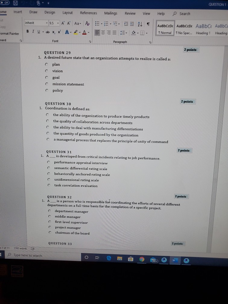 OB A QUESTION 1 - ome insert Draw Design Layout