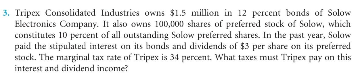 please slove this question step by step 3. Tripex
