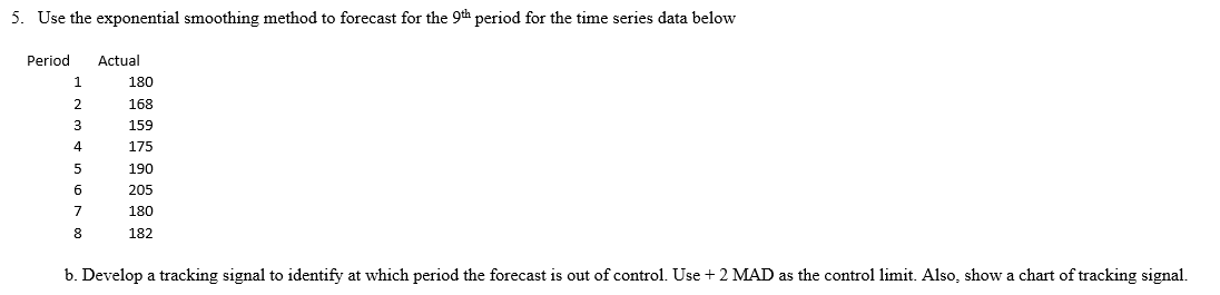 Show in Excel Please. Thank You. Using smoothing