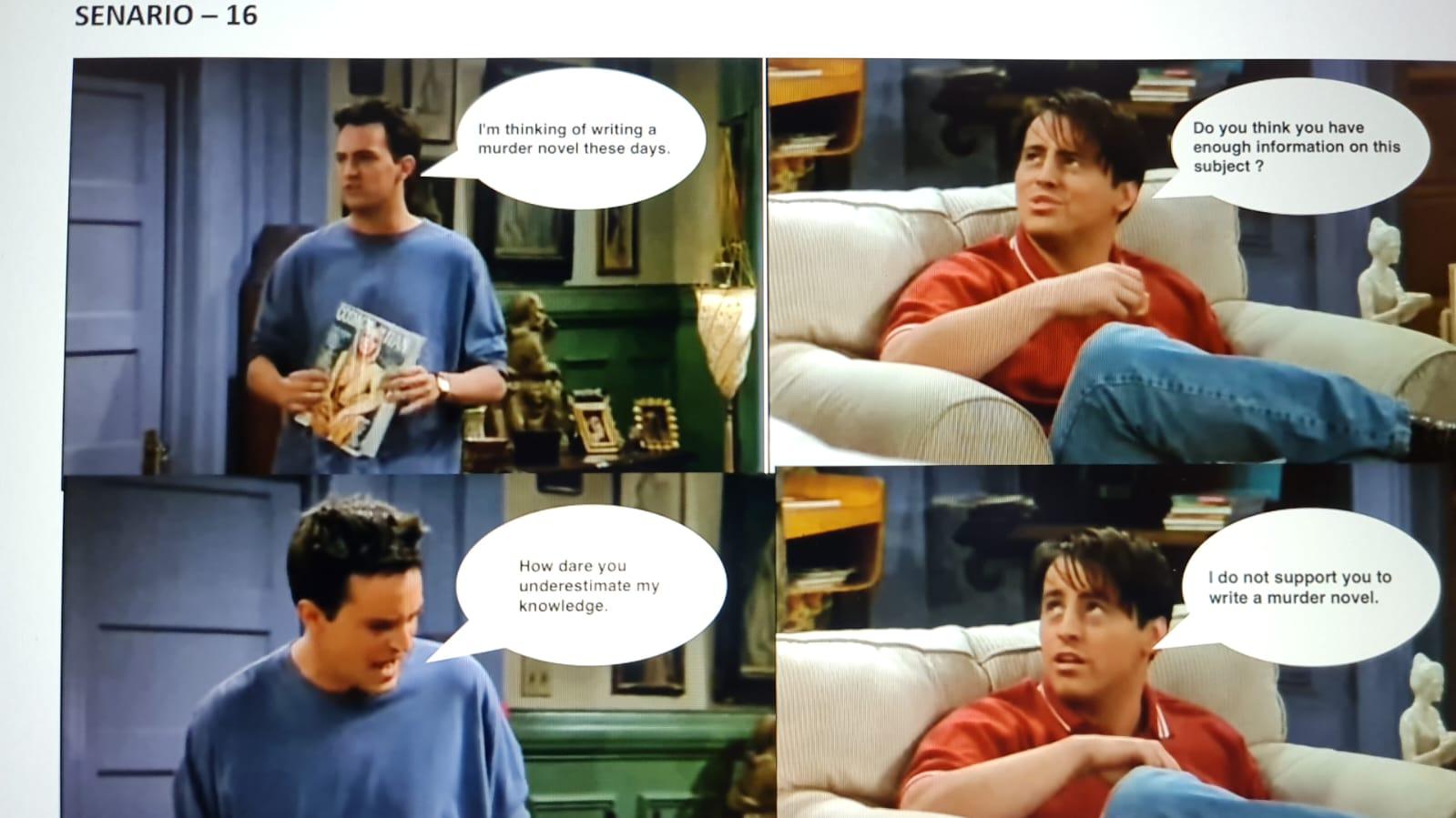 write the observations first then analyse the