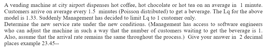 A vending machine at city airport dispenses hot