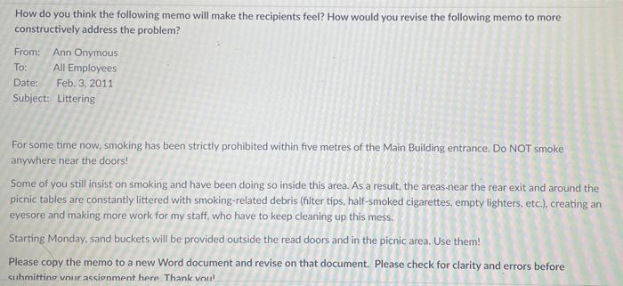 technical writing help! From: To: How do you