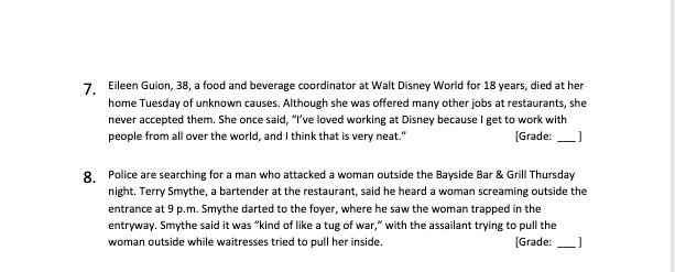 SECTION I: SECOND PARAGRAPHS Second paragraphs