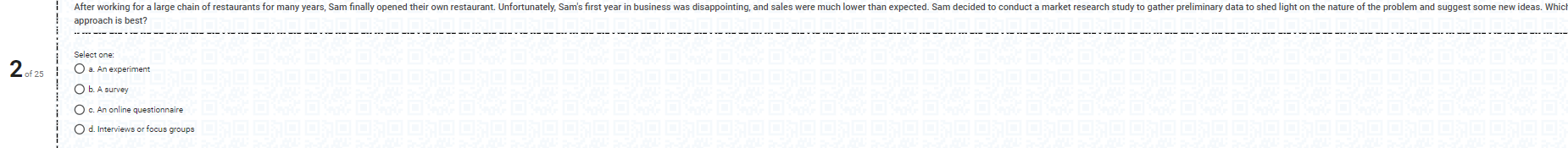 Marketing A company has decided to segment the