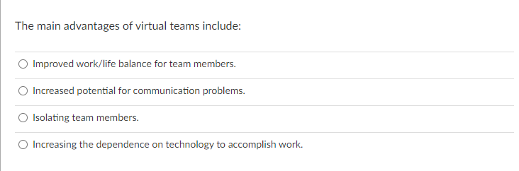 Question 1: Question 2: The main advantages of