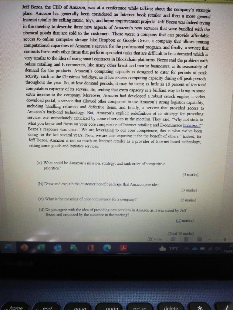 Jeff Bezos, the CEO of Amazon, was at a