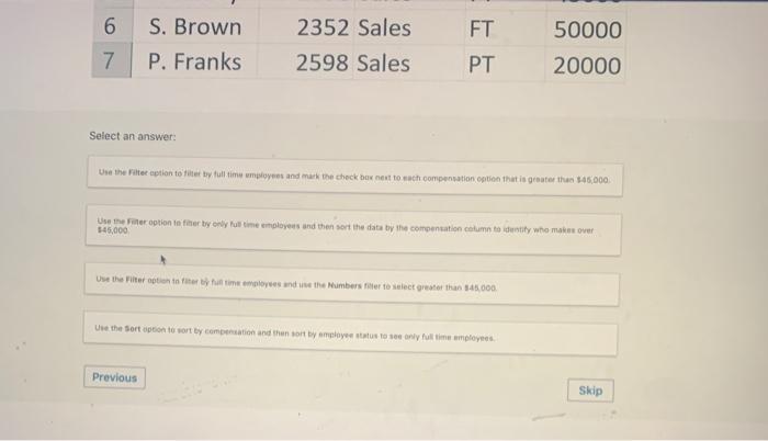 You manage the worksheet shown below and it