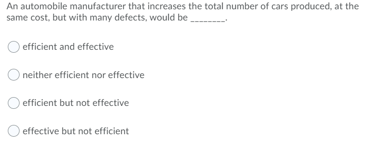 An automobile manufacturer that increases the