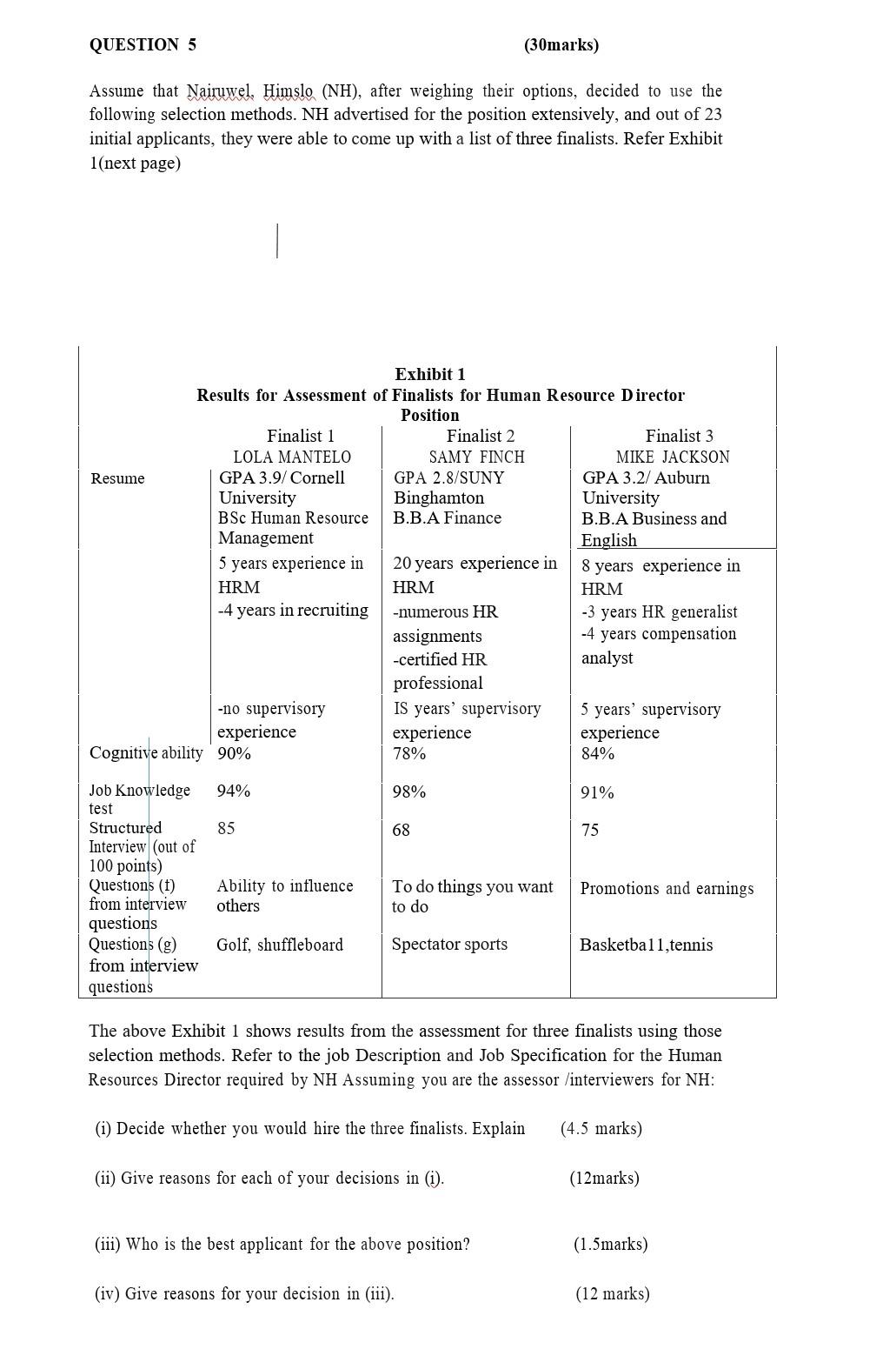 Related to Human resource Management. Please