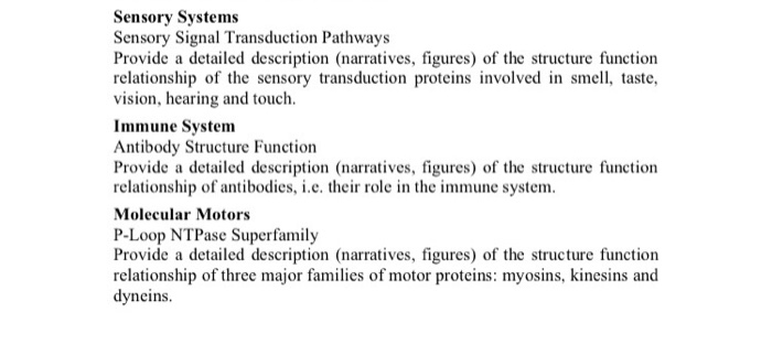 bsbdb Sensory Systems Sensory Signal Transduction